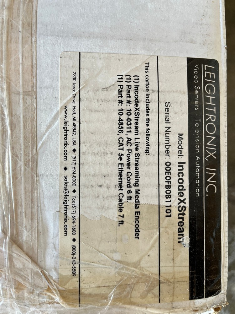 Incodex Stream - H.264 HD/SD Live Streaming Media Encoder