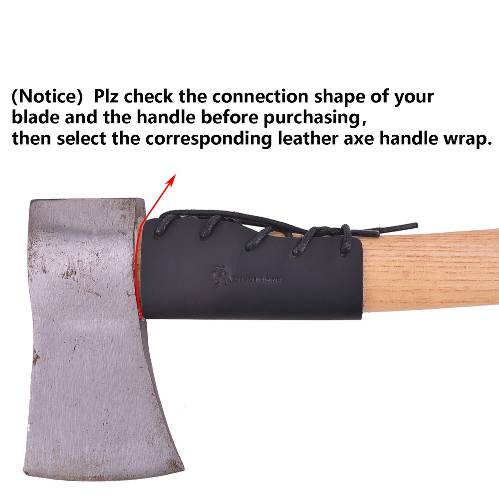 Brown Black Leather Axe Handle Guard ,Handle Holsters Protection Leather