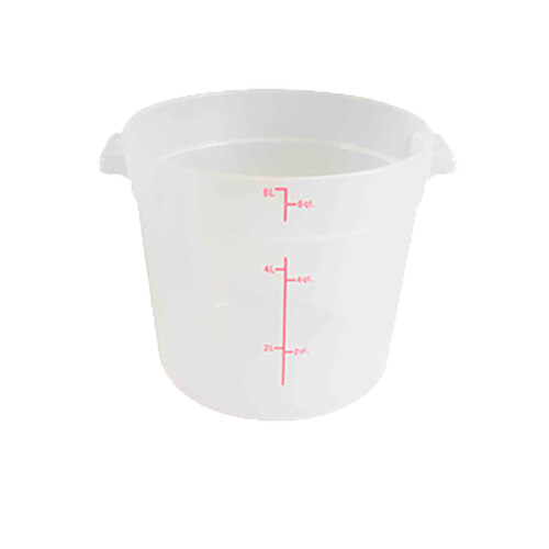 Thunder Group PLRFT306TL 6 Quart Translucent Round Food Storage Container