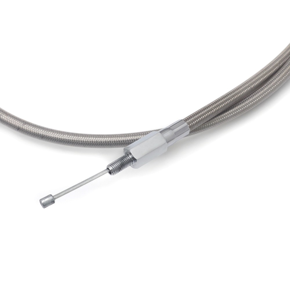 Stainless 16" Handlebar Extended Cable Brake Line For 2007 Softail Deuce FXSTD