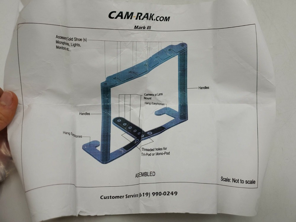 Cam-Rak Multi Accessory Mount DSLR, Video Camera Stabilizer Cage 1/4"-20 Tripod