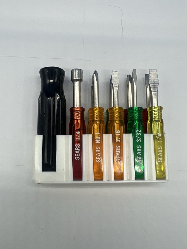 Vintage Sears Mini Screw/nut/hex Driver Set In Original Case