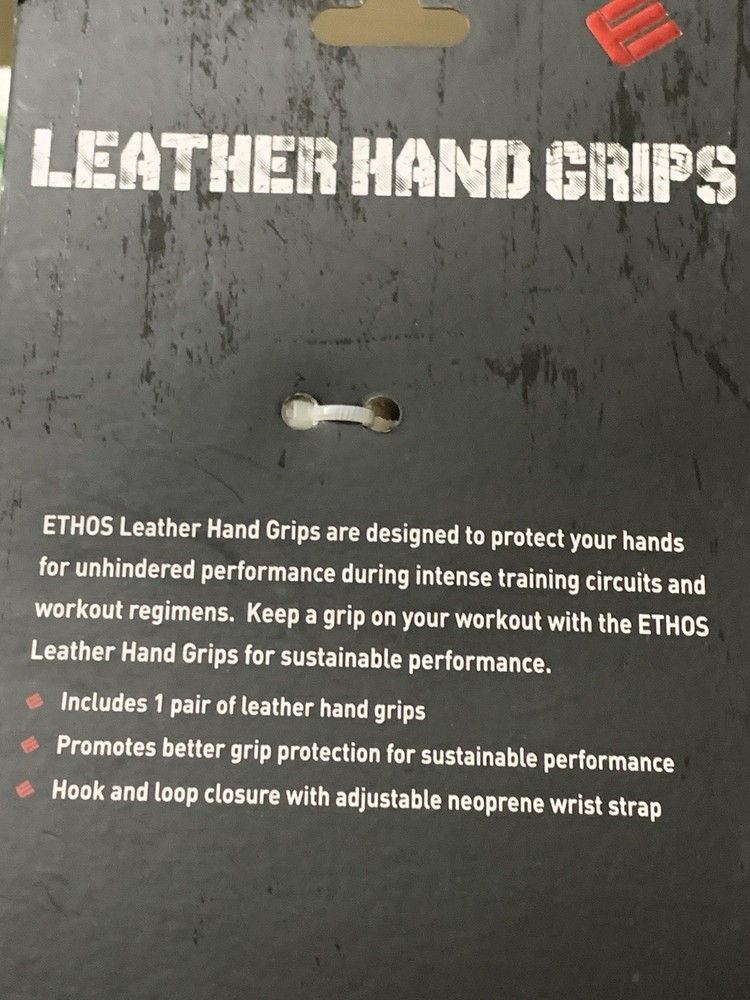 ETHOS ETHA516 Leather Hand Grips Gymnastics Weightlifting Training Size Medium