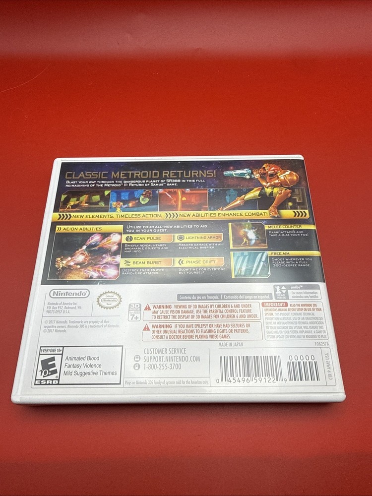 Metroid: Samus Returns Nintendo 3DS Case, Artwork & Insert Only - No Game