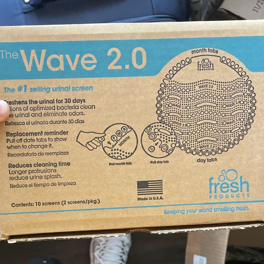 Fresh Products Wave 2.0 Urinal Screen Herbal Mint 10-Pack