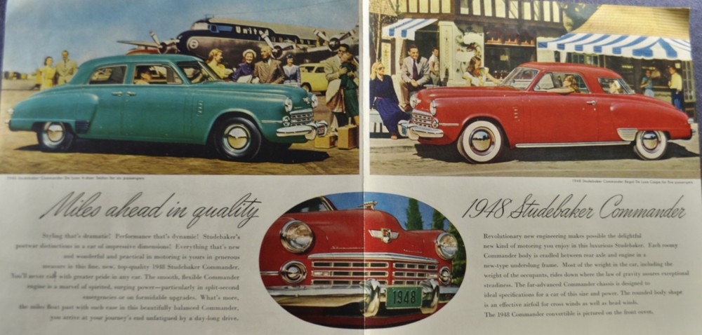1948 Studebaker Large Brochure Folder Champion Commander Original 48