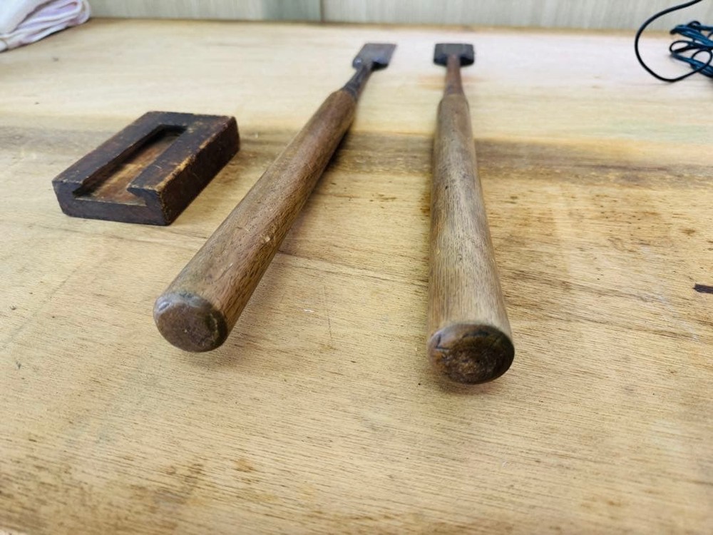 Ryoma Ouchi Compact Mortise Chisel Set 2pc Vintage Hand Tool Retro