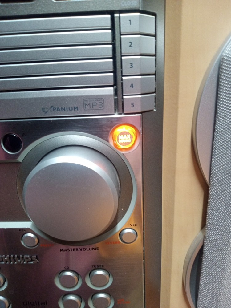 Philips MCM530/37 5 Disc CD Changer Micro Stereo System No Remote TESTED Workin