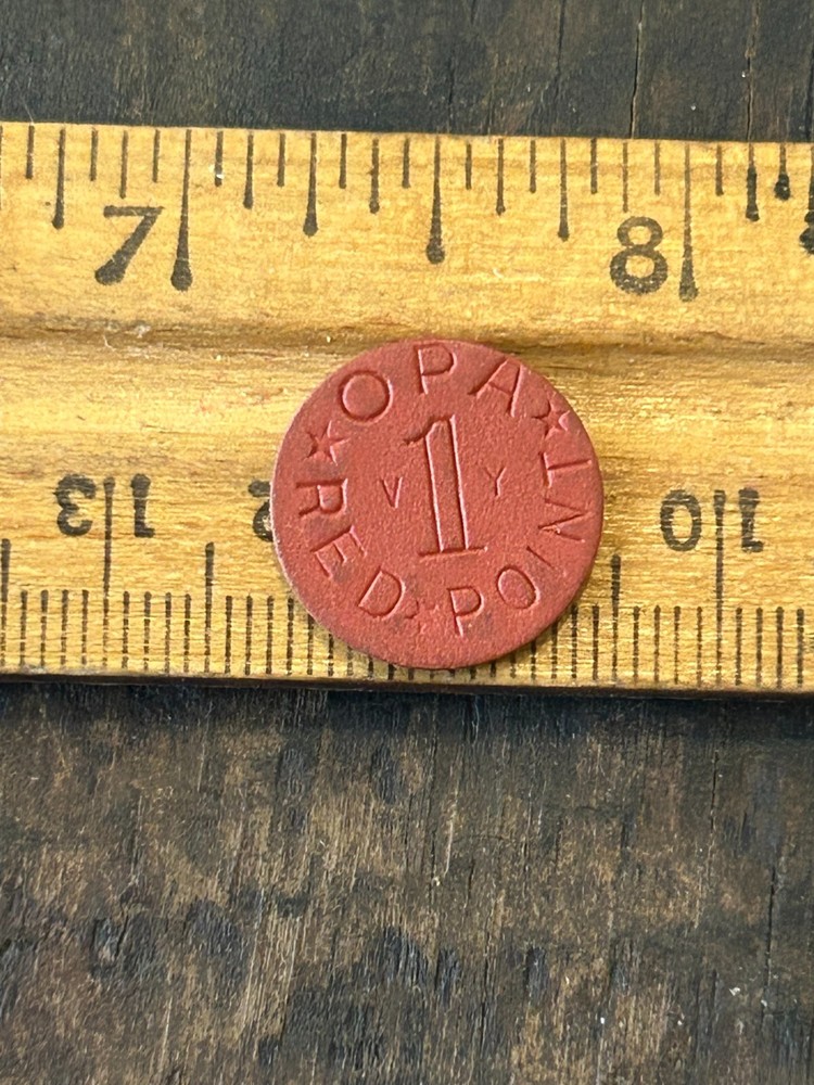 WWII  OPA  RED POINT  RATION TOKEN (VY 1)