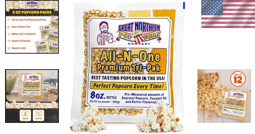 Gourmet Popcorn Kernel & Salt Packets by Great Northern