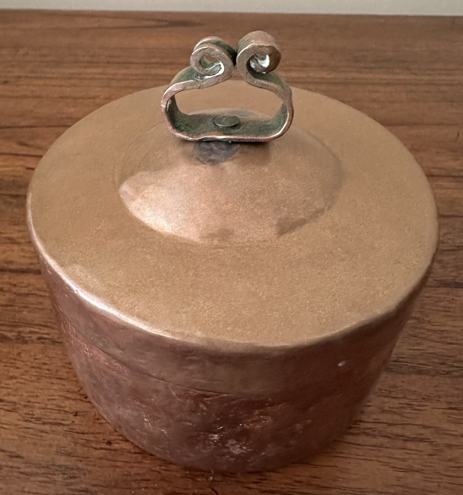 Vintage Hammered Candy Pot With Lid