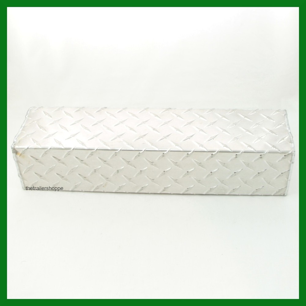 Aluminum Diamond Plate Light Box Guard Double 6" Oval Incandescent LED Set of 2