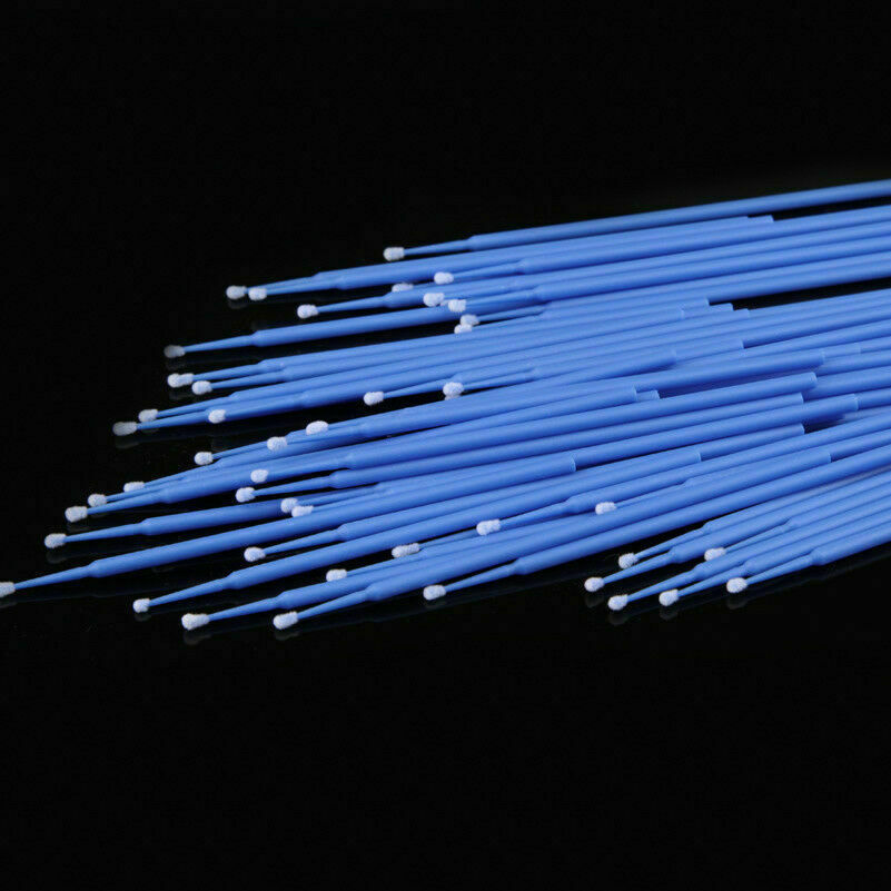 Dental Micro Brush Disposable Tooth Applicators Makeup Tools Blue Regular 100Pcs