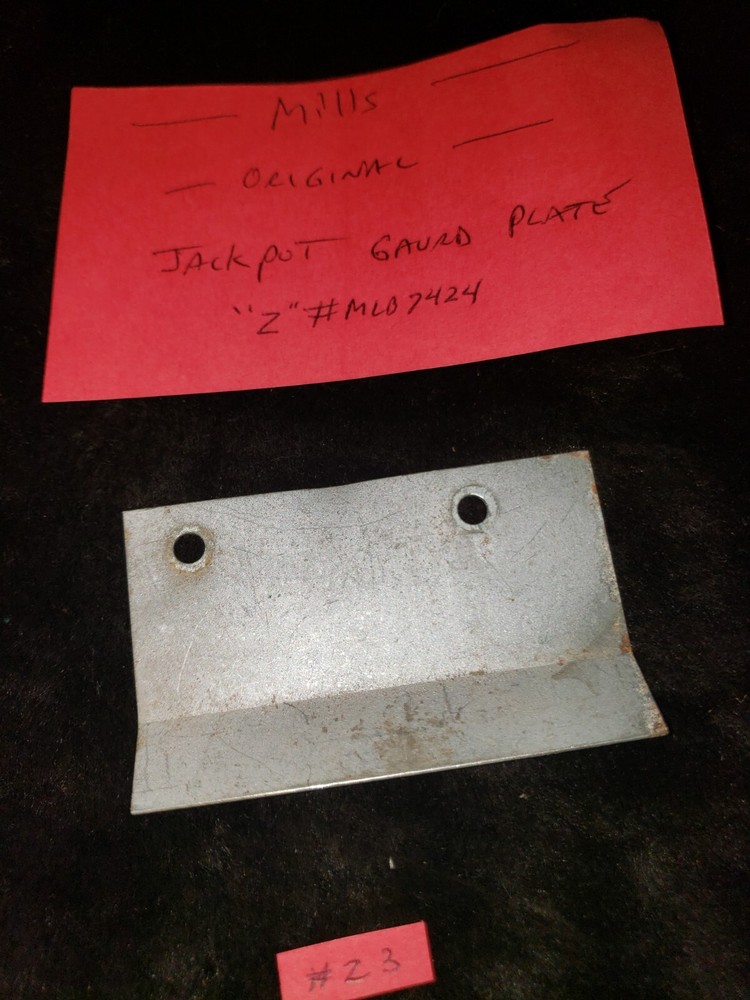ORIGINAL REPLACEMENT MILLS JACKPOT GAURD PLATE #Z3 MLB7424