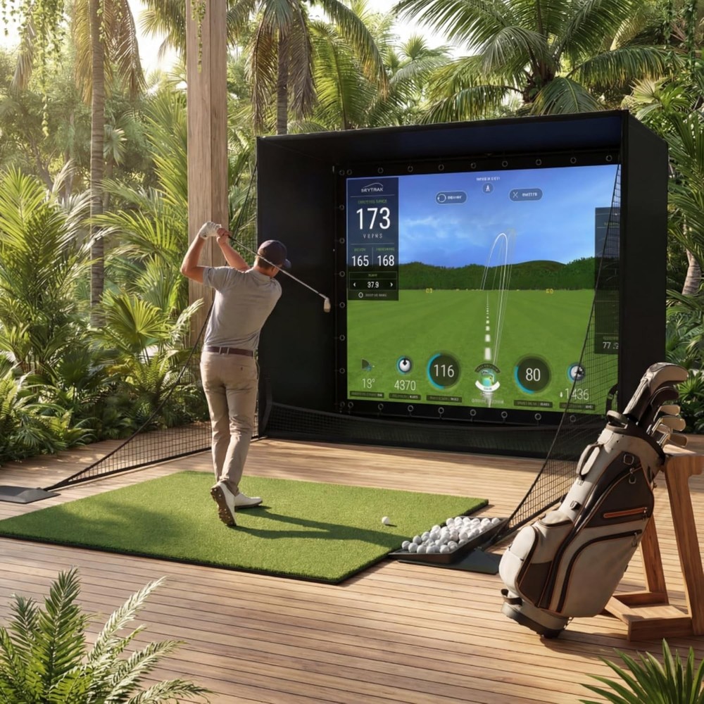 Golf Simulator Enclosure with Hitting Screen Golf Simulator Enclosure Cage Tent