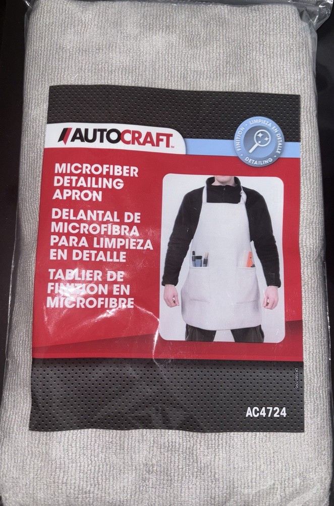 AutoCraft - Auto Detailing Apron Microfiber Water Resistant Lightweight, Gray