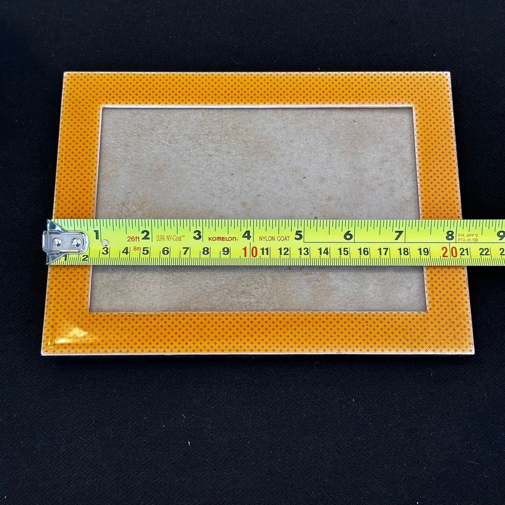 2 Yellow Enamel 5x7 Picture Frames