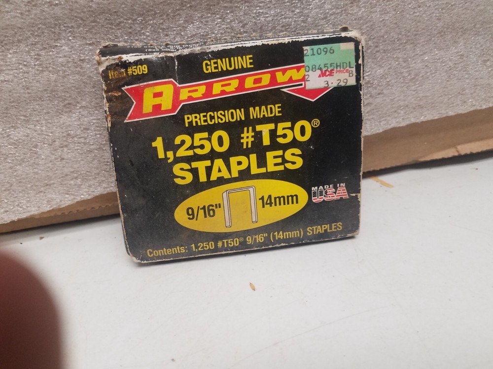 500 #T50 9/16" Arrow Staples