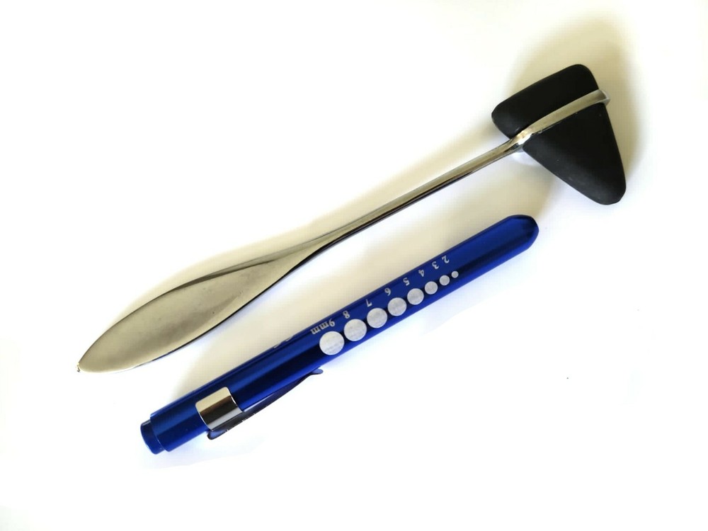 Neurological Percussion Reflex Taylor Hammer + Diagnostic Pen light Penlight