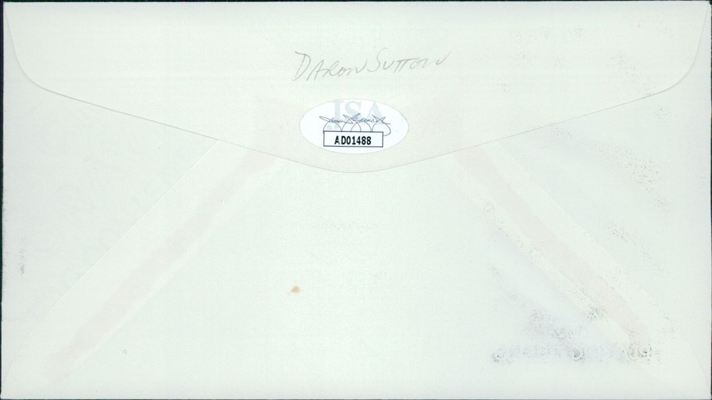 Daron Sutton Anaheim Angels Signed First Day Issue Cachet JSA Authenticated