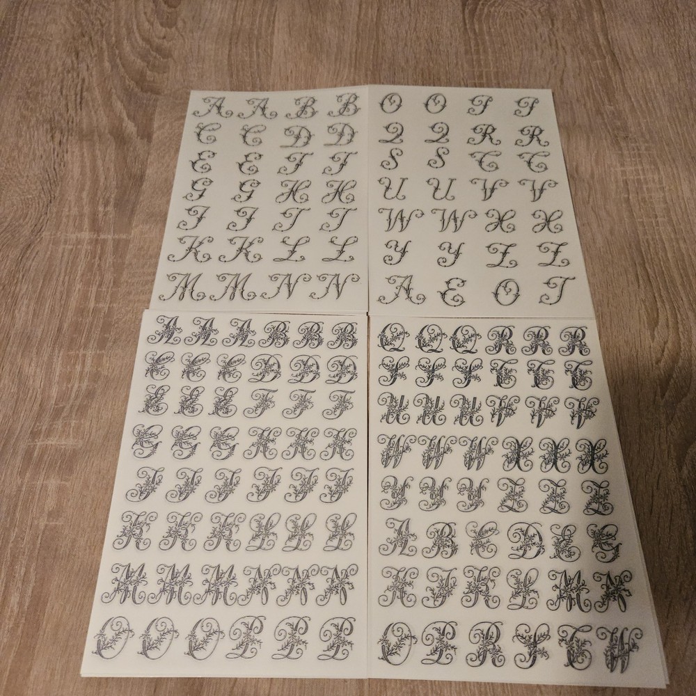 Anna Griffin Monogram, Rub On Transfers New