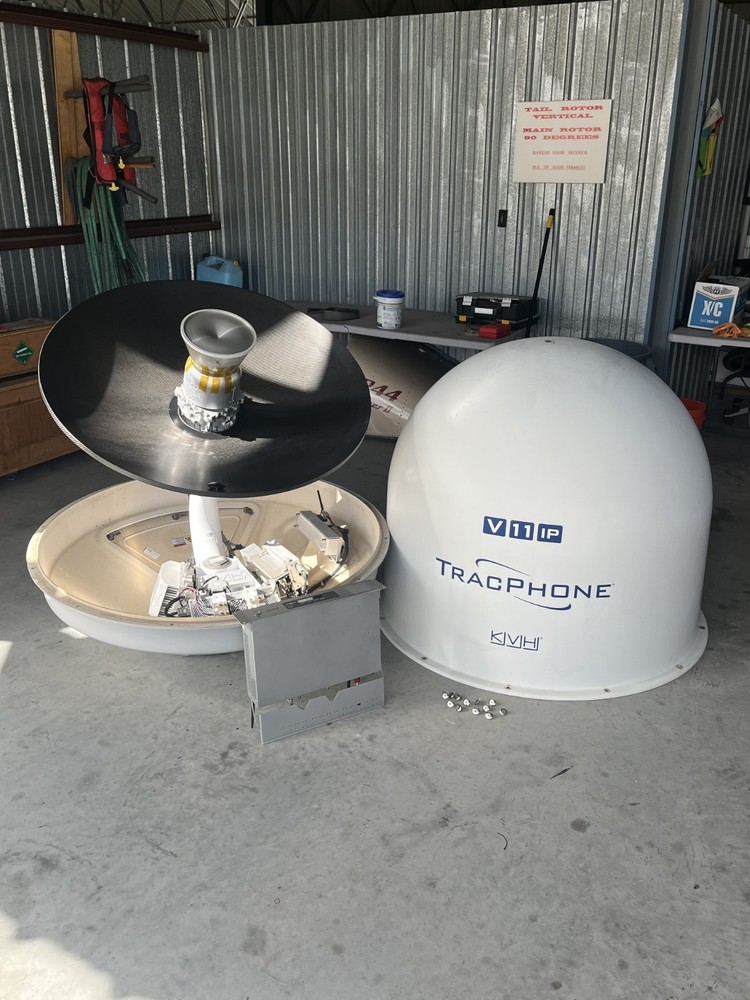 KVH tracphone V11 IP Includes Below Decks Unit and Mounting Hardware, Working