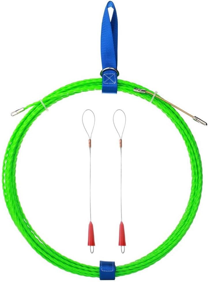 Flexible 49FT Fish Tape Wire Puller with Fastener for Efficient Wiring Tasks