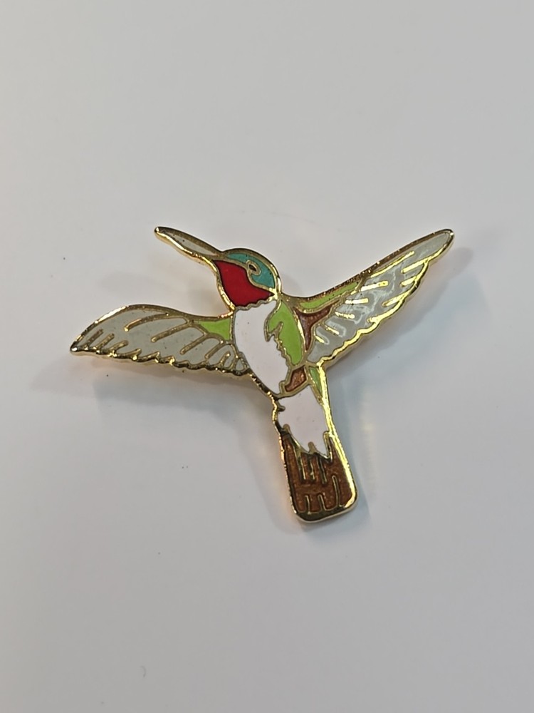 Hummingbird Lapel Pin Red Throat Small Size