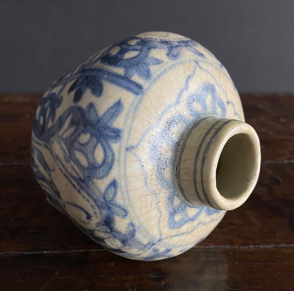 Early Circa 1400Ming Blue Decorated Pot