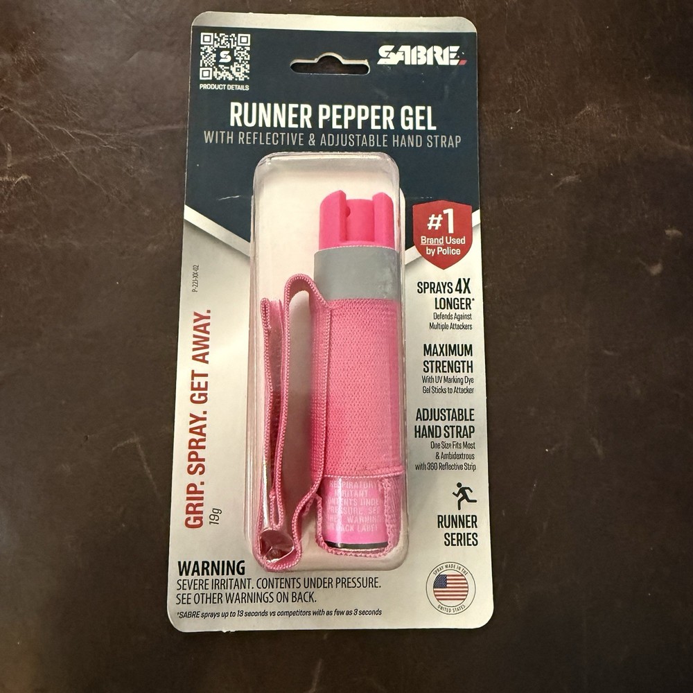 Sabre Runner Pepper Gel Pink Adjustable Hand Strap One Size Fits Most