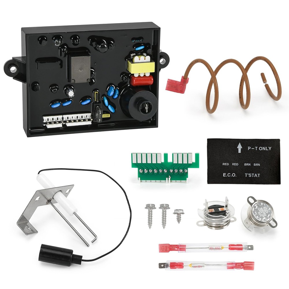 3 in 1 91365 RV Water Heater Control Circuit Board with Fuse,91447 Black