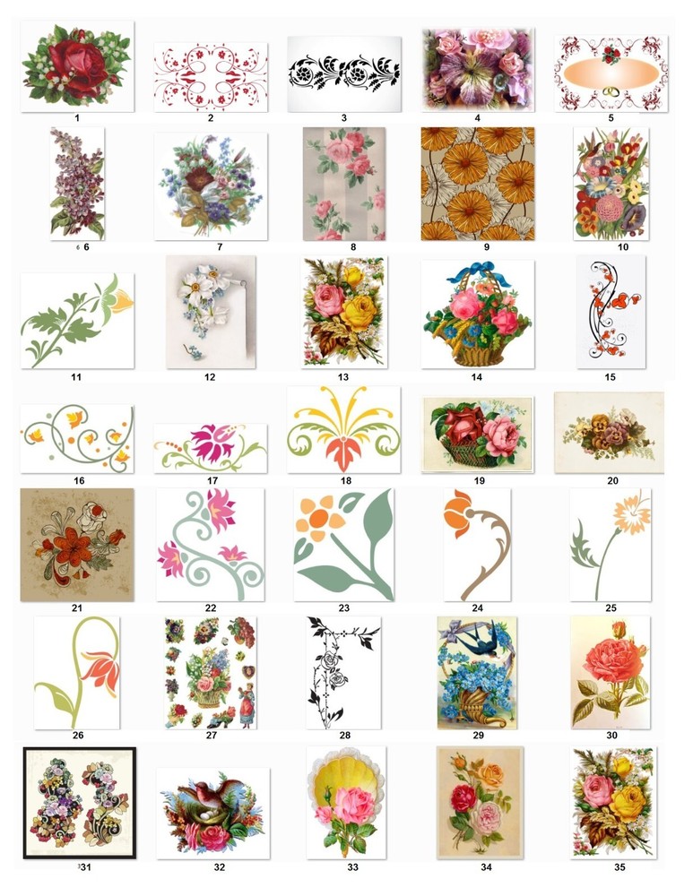 30 Personalized Address labels Victorian Era Flowers