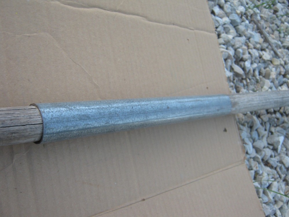 Fork Rake Head 4 Thines Rusty Wood handle Original Vintage Primitive 62" long