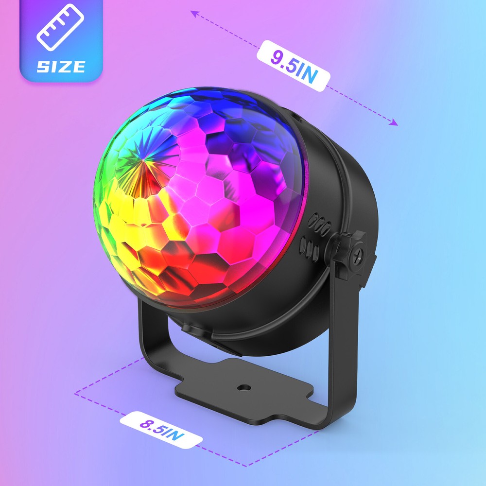 UV 3 LEDs Magic Ball Light Party Disco Stage Light DJ Strobe Ball Remote Control