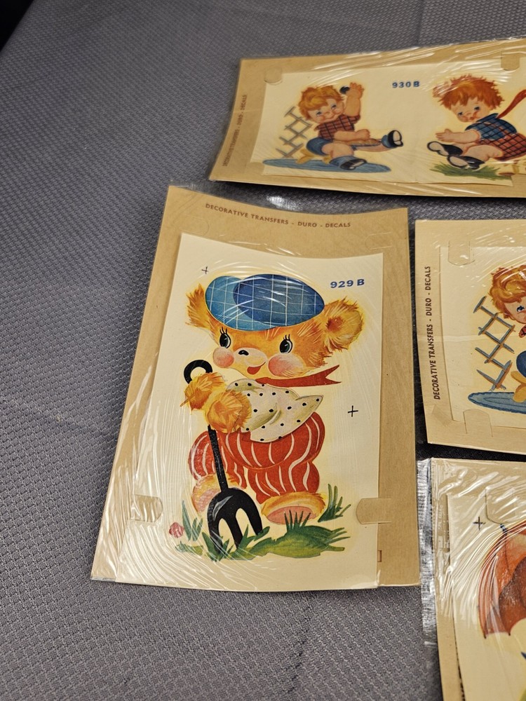 7 vtg duro Decorative Transfers