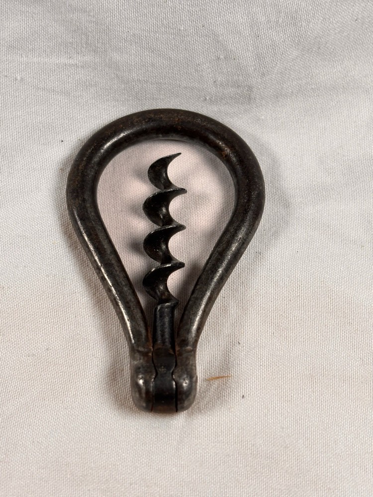 Antique 1800's Folding Iron Travel Corkscrew