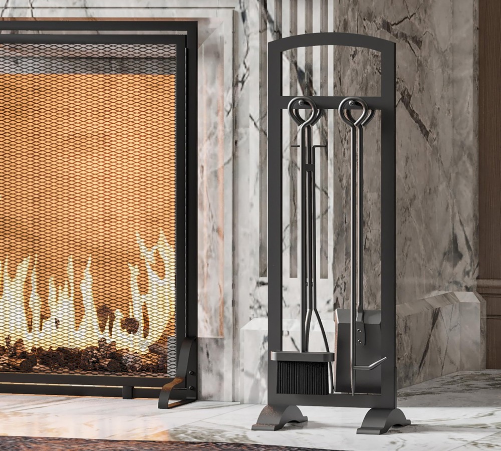 5-Piece Lightweight Fireplace Tool Set – Portable, Compact, and Stylish Fire ...