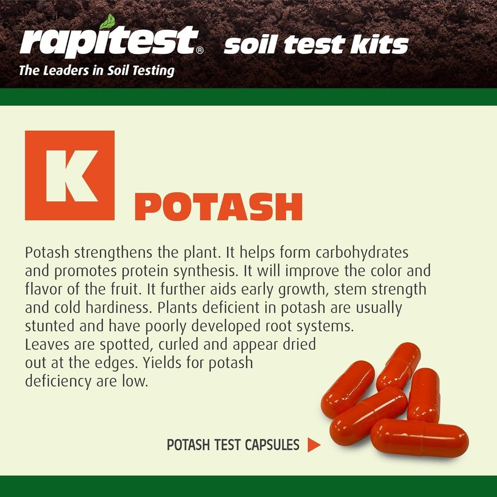 Complete Gardening Soil Kit - 40 Tests for pH, Nitrogen, Phosphorus, Potash