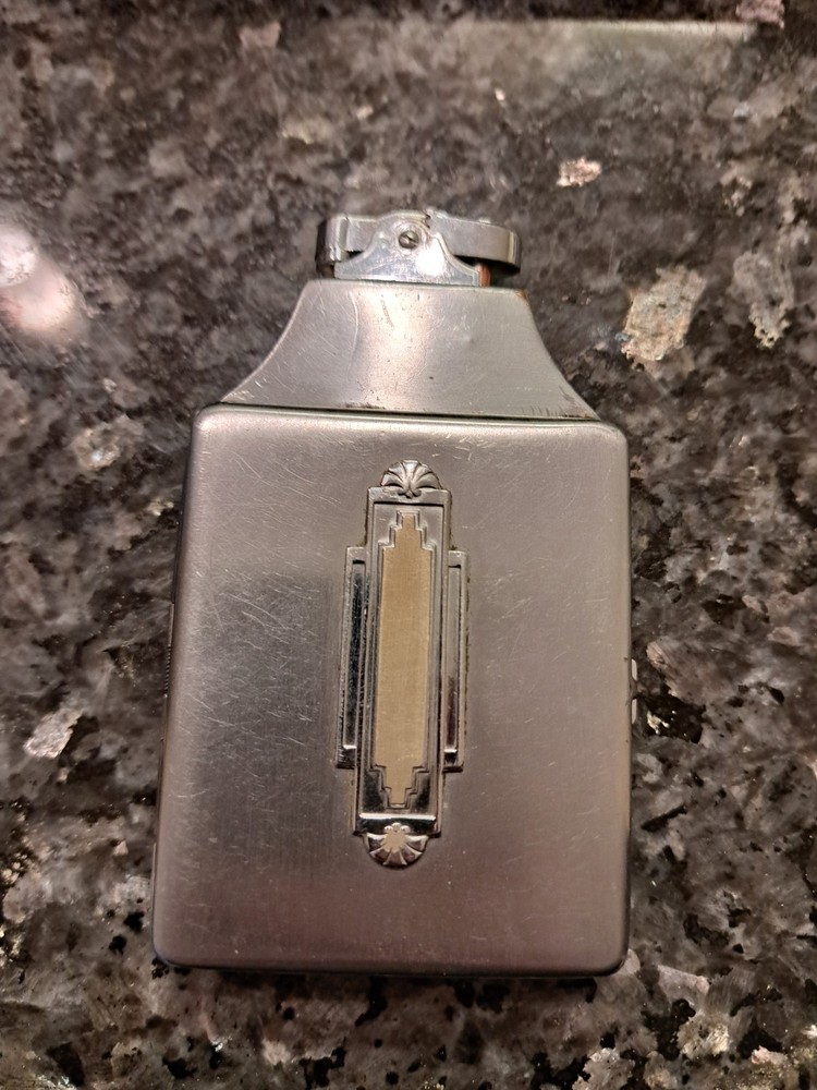 Rare Docorated Ronson Lighter Cigarette Case Combo