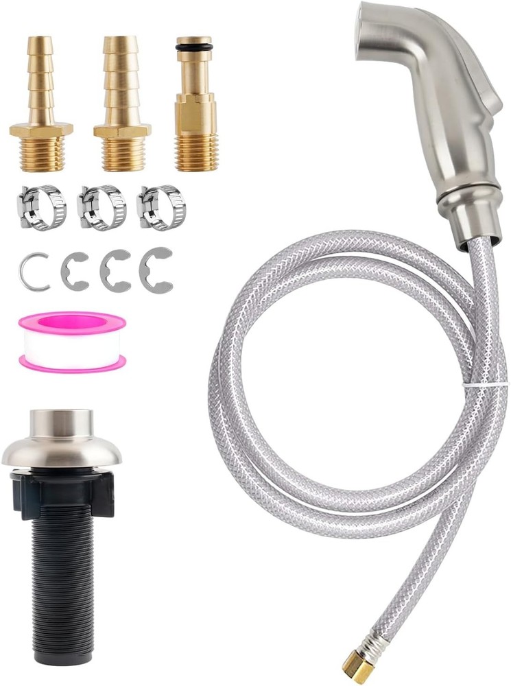 Universal Kitchen Sink Side Sprayer Replacement Sink Sprayer Attachment Brushed