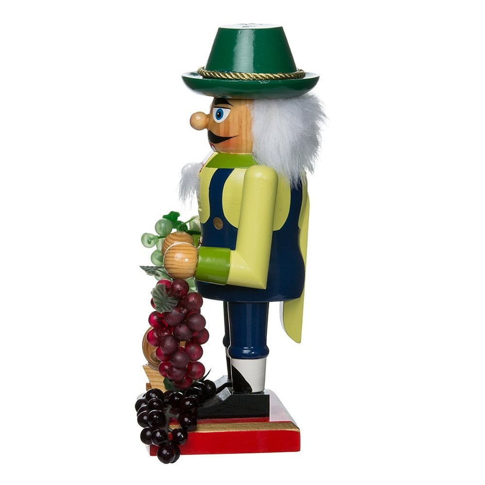 Kurt Adler Wooden Winemaker Nutcracker, 10.25-Inch