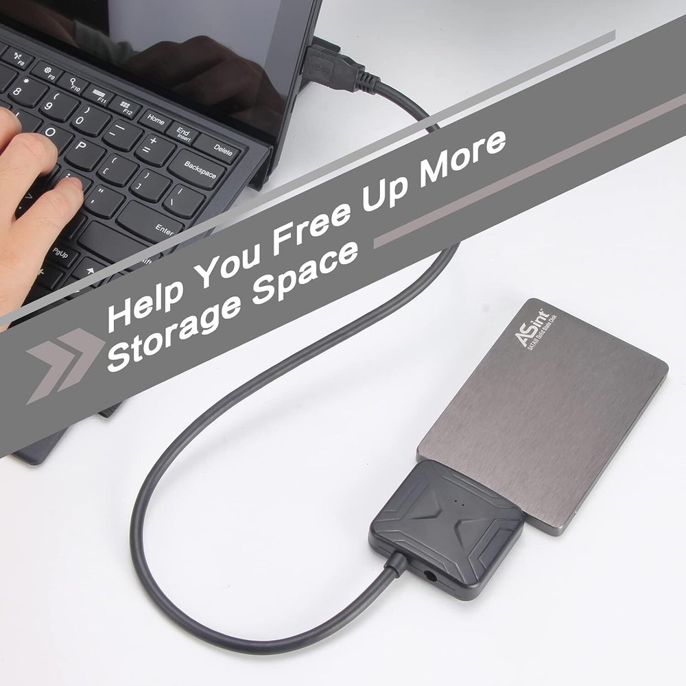 USB 3.0 to SATA External Hard Drive Reader 2.5" 3.5" HDD SSD Power adapter cable
