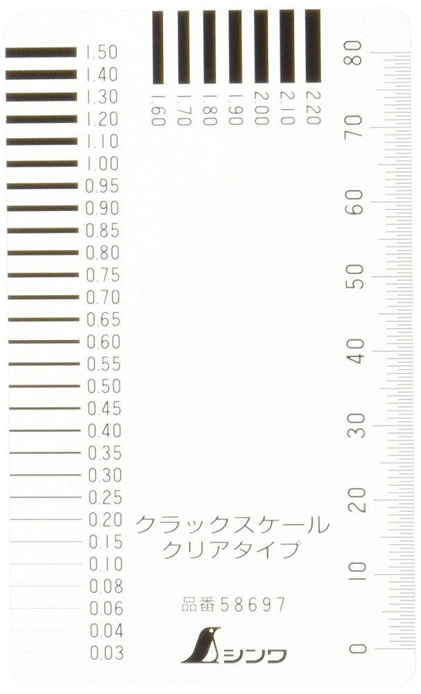 SHINWA 58697 polyester CRACK SCALE clear