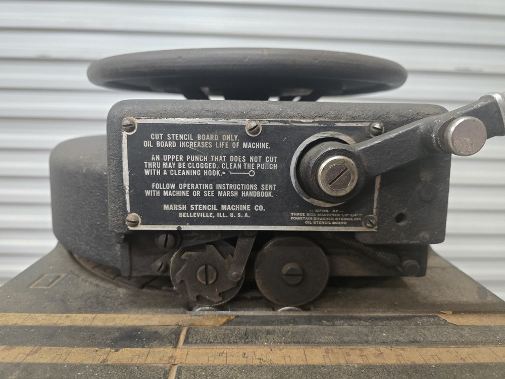 Mid-Century Marsh Model R 1" Stencil Cutting Machine