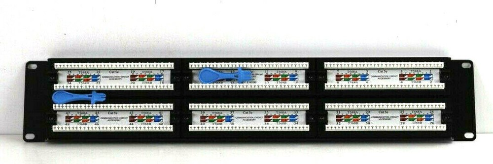 New Structured Cable Products SCP 348 48-Port Patch Panel For CAT5 CAT6 h110