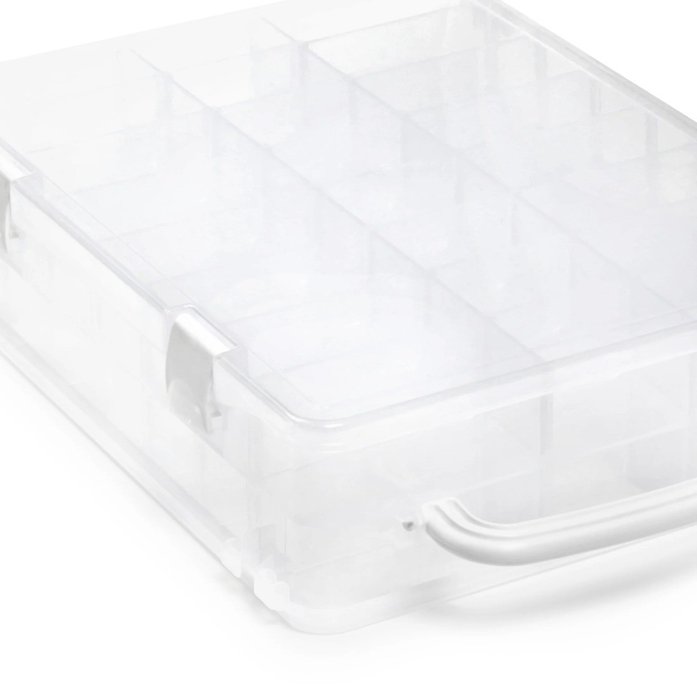 Thread Spool Organizer Box Holds 48 for Sewing Embroidery Machine Storage Case