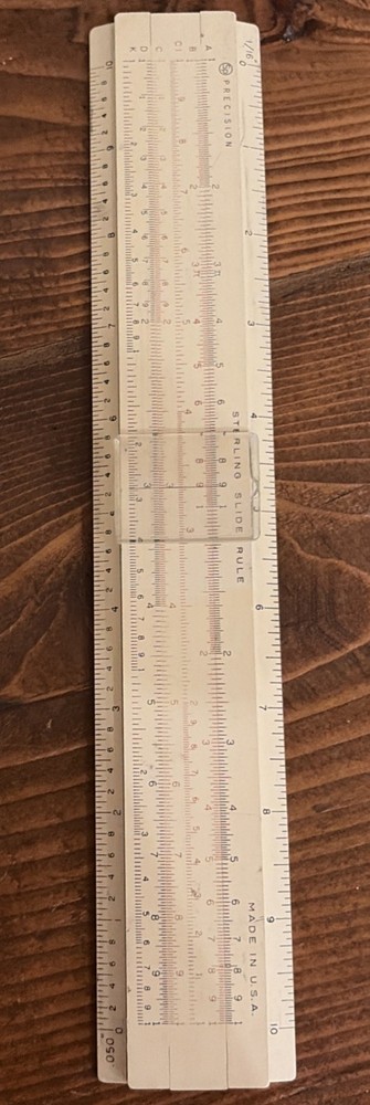 Sterling SP Precision Slide Ruler Model 584
