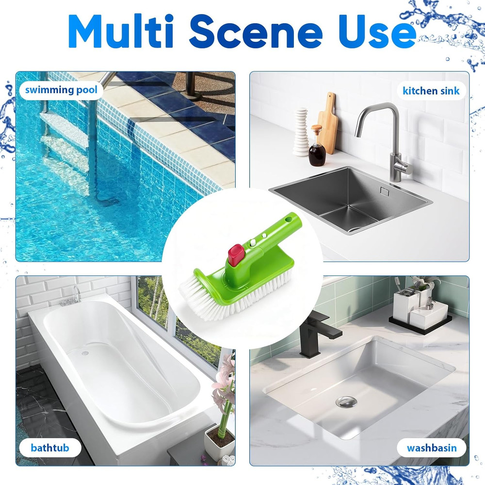 180° Rotatable Pool Brush Head for Inground & Above Ground Pools | Step & Corner