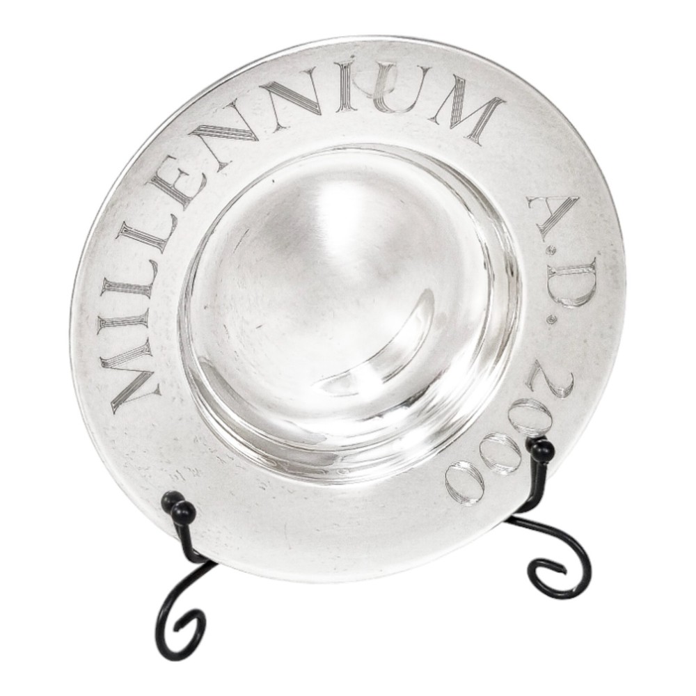 Commemorative sterling silver Millennium armada dish with special 2000 hallmark