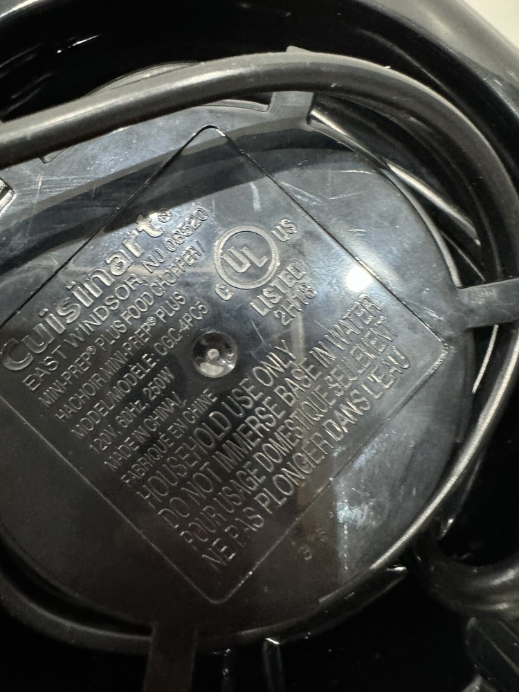 Cuisinart DLC-2A 3 Cup Mini Prep Plus Food Processor - BASE MOTOR ONLY - Tested